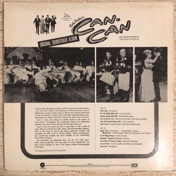 Shirley McLaine Frank Sinatra Cole Porter Vinyl Album Can-Can Soundtrack - Picture 7 of 7